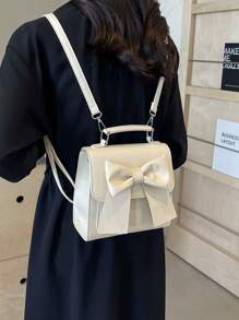 Simple Bow Knot Multifunctional Shoulder Bag Suitable For Women Daily Use
