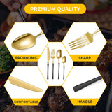32pcs Elegant Stainless Steel Silverware Set - Polished Cutlery for 8, Versatile for Home, Restaurants & Holidays