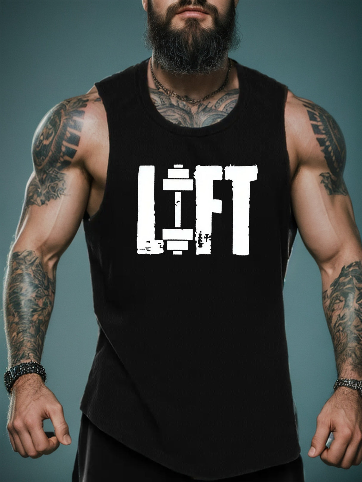 Summer Quick-Dry Geometric-Pattern Tank Tops for Men - Breathable, Moisture-Wicking, Athletic Fit, Crew Neck, Polyester, Machine Washable, Regular Fit, Casual Wear for Running, Training, Gym, and Bodybuilding