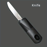 1pc Adaptive Utensils For Elderly Use, Large Spoon, Fork, Knife Stainless Steel Food Support Tool, Anti-Shake, Non-Slip Handles Silverware For Hand Tremors, Arthritis