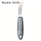 1pc Adaptive Utensils For Elderly Use, Large Spoon, Fork, Knife Stainless Steel Food Support Tool, Anti-Shake, Non-Slip Handles Silverware For Hand Tremors, Arthritis