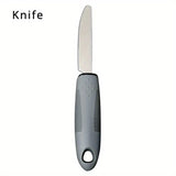 1pc Adaptive Utensils For Elderly Use, Large Spoon, Fork, Knife Stainless Steel Food Support Tool, Anti-Shake, Non-Slip Handles Silverware For Hand Tremors, Arthritis