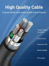 VENTION USB A To USB A Cable USB 2.0 A Male-To-Male Cable USB Cord High Speed Data Cable Compatible With Laptop, Radiator, Camera, TV BOX, Hard Drive, Desktop, All-In-One PC, Smart TV And More, Black