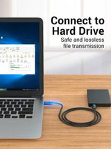 VENTION USB A To USB A Cable USB 2.0 A Male-To-Male Cable USB Cord High Speed Data Cable Compatible With Laptop, Radiator, Camera, TV BOX, Hard Drive, Desktop, All-In-One PC, Smart TV And More, Black
