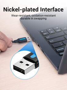 VENTION USB A To USB A Cable USB 2.0 A Male-To-Male Cable USB Cord High Speed Data Cable Compatible With Laptop, Radiator, Camera, TV BOX, Hard Drive, Desktop, All-In-One PC, Smart TV And More, Black