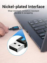 VENTION USB A To USB A Cable USB 2.0 A Male-To-Male Cable USB Cord High Speed Data Cable Compatible With Laptop, Radiator, Camera, TV BOX, Hard Drive, Desktop, All-In-One PC, Smart TV And More, Black