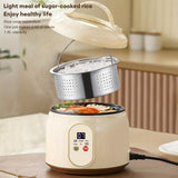 1.8L Low Carb Rice Cooker For 1-3 People, Rice and Grain Multifunctional Electric Cooking Pot, 6 Cooking Functions, Smart Mini Rice Cooker & Steamer, Nonstick Pot, For Rice, Porridge, Soup - For Dorms, Home, RV, Kitchen Acces