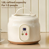 1.8L Low Carb Rice Cooker For 1-3 People, Rice and Grain Multifunctional Electric Cooking Pot, 6 Cooking Functions, Smart Mini Rice Cooker & Steamer, Nonstick Pot, For Rice, Porridge, Soup - For Dorms, Home, RV, Kitchen Acces