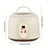 1.8L Low Carb Rice Cooker For 1-3 People, Rice and Grain Multifunctional Electric Cooking Pot, 6 Cooking Functions, Smart Mini Rice Cooker & Steamer, Nonstick Pot, For Rice, Porridge, Soup - For Dorms, Home, RV, Kitchen Acces