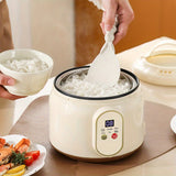 1.8L Low Carb Rice Cooker For 1-3 People, Rice and Grain Multifunctional Electric Cooking Pot, 6 Cooking Functions, Smart Mini Rice Cooker & Steamer, Nonstick Pot, For Rice, Porridge, Soup - For Dorms, Home, RV, Kitchen Acces