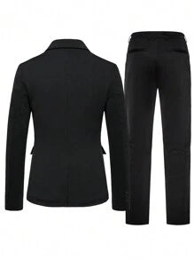 Manfinity Mode Men Single Button Blazer & Pants