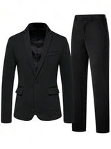 Manfinity Mode Men Single Button Blazer & Pants