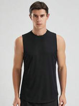Men's Sports Tank Top Lightweight Casual T-Shirt, Suitable For Fitness & Running