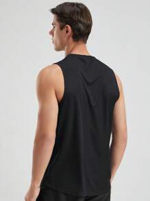 Men's Sports Tank Top Lightweight Casual T-Shirt, Suitable For Fitness & Running