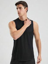 Men's Sports Tank Top Lightweight Casual T-Shirt, Suitable For Fitness & Running