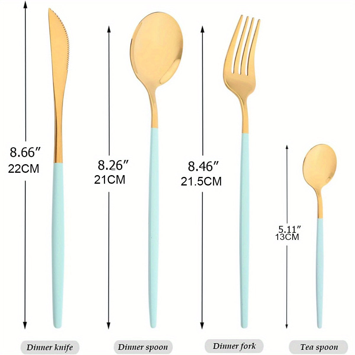 24pcs Gold Dinnerware Set Stainless Steel Tableware Set Knife Fork Spoon Flatware Set Dishwasher Safe Silverware Cutlery Set