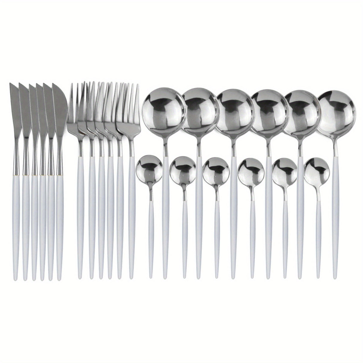 24pcs Gold Dinnerware Set Stainless Steel Tableware Set Knife Fork Spoon Flatware Set Dishwasher Safe Silverware Cutlery Set