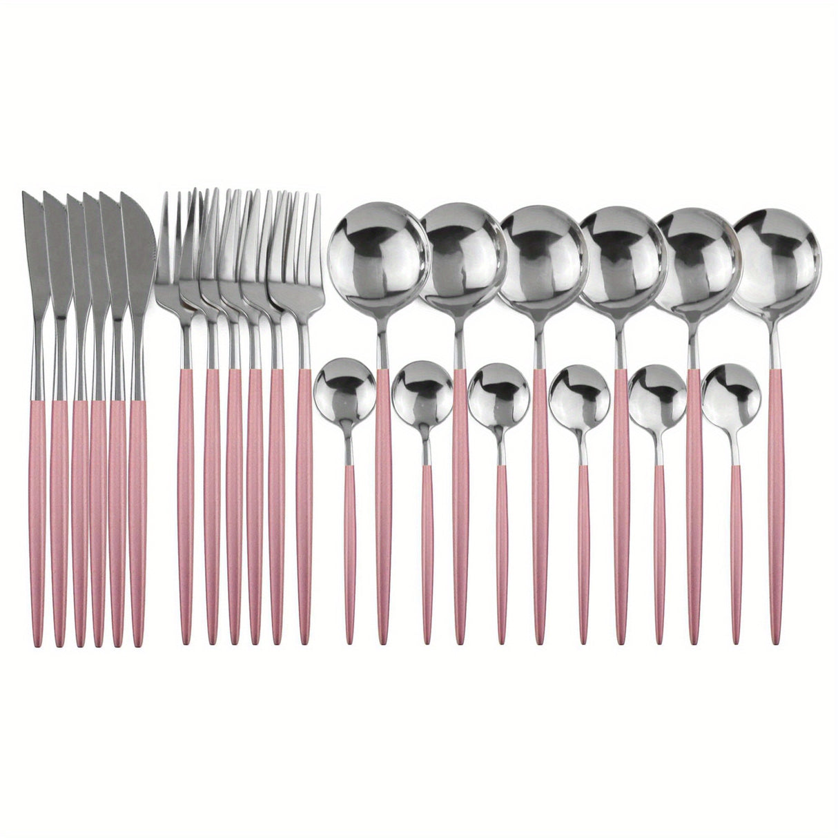 24pcs Gold Dinnerware Set Stainless Steel Tableware Set Knife Fork Spoon Flatware Set Dishwasher Safe Silverware Cutlery Set