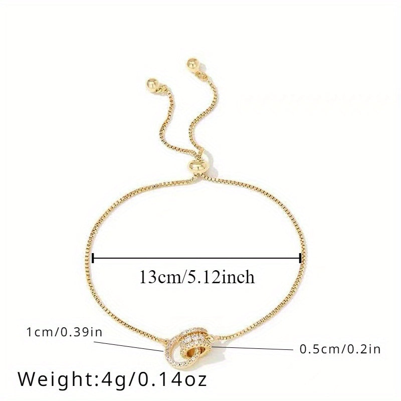 Classic Design Ring interlocki Golden Color Charm Bracelets For Womens 2024 New Fashion Jewelry Party Girl's Exquisite Accessories