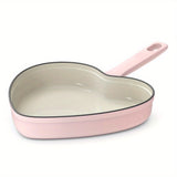 10" Enameled Cast Iron Heart Skillet, Pink Champagne by Drew Barrymore