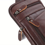 1PC Multi-function Leather Shoulder Messenger Bag Handbag Belt Bag for Men Casual Leisure