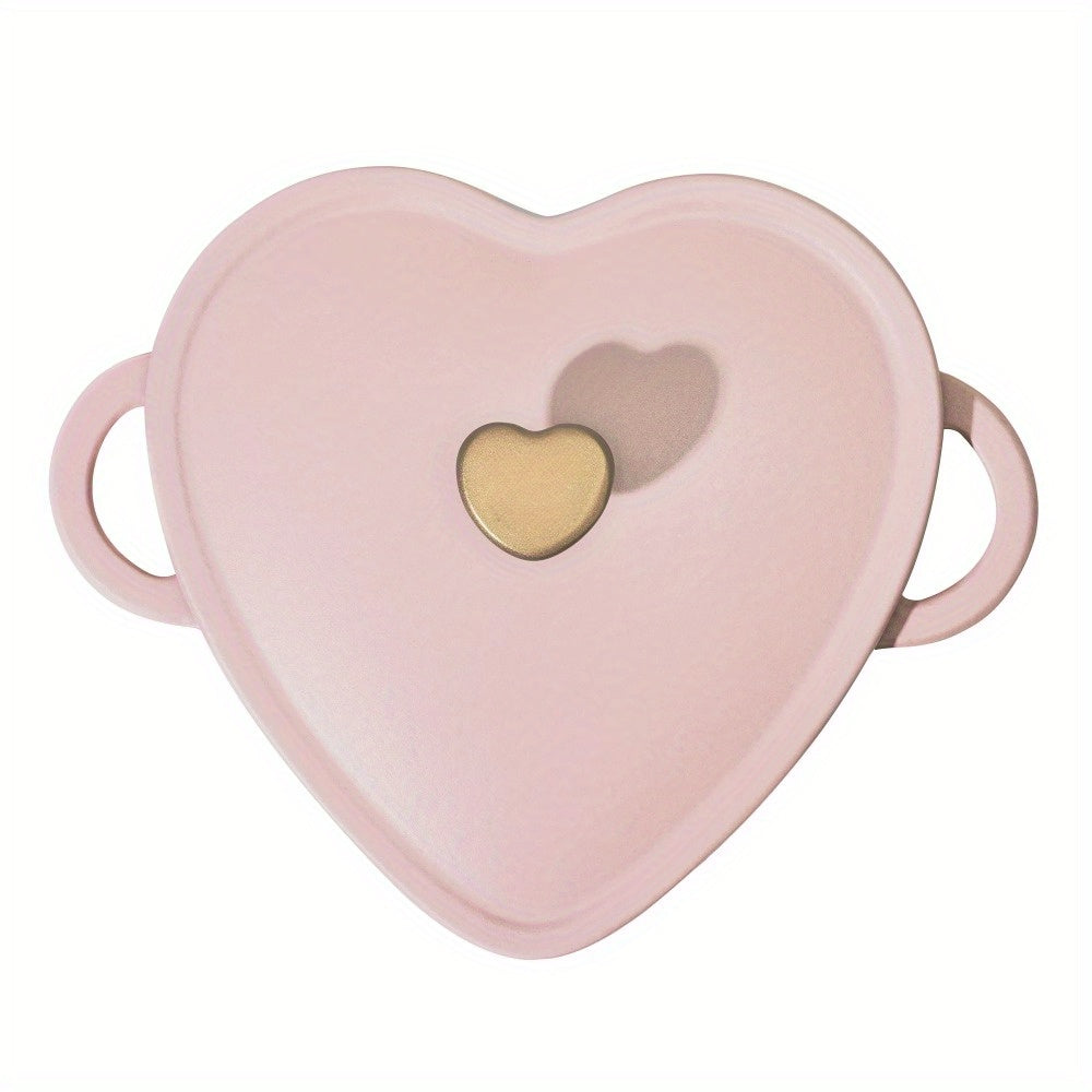 2QT Cast Iron Heart Dutch Oven, Pink Champagne by Drew Barrymore