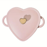 2QT Cast Iron Heart Dutch Oven, Pink Champagne by Drew Barrymore