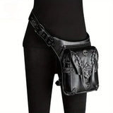 Punk Style Cool Flap Waist Bag, Chic Motorbike Bag, Phone Bag, Retro Belt Bag For Men Women