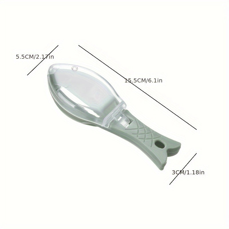 1pc Plastic Fish Scale Remover, Efficient Seafood Scale Peeler Cleaner, Non-Slip Fish Skin Scraping Brush, Convenient Kitchen Scaler Tool