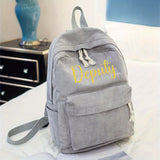 Personalized Embroidered Name Corduroy Backpack, School Bag