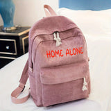 Personalized Embroidered Name Corduroy Backpack, School Bag