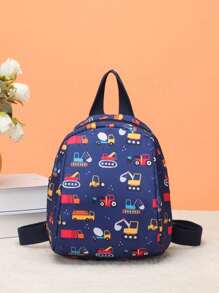 1pc Mini Toddler Unicorn Backpack With Random Printed Pattern