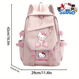 Sanrio Hello Kitty Licensed 1pc Large Capacity Foldable Backpack - Fashionable Dual-Strap School Bag