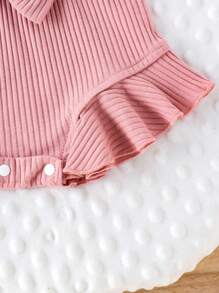 Cute Baby Girl's Soft, Comfortable, Breathable Solid Color Hollow Out Fringe Dress Romper With Headband, Suitable For Casual Parties, Holidays, And Outings