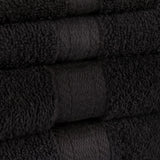 18-Piece Luxurious Solid Bath Towel Set Collection - Soft, Absorbent, and Quick-Drying - Black Color, Ideal for Bathroom Essentials and Everyday Use