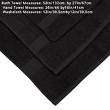 18-Piece Luxurious Solid Bath Towel Set Collection - Soft, Absorbent, and Quick-Drying - Black Color, Ideal for Bathroom Essentials and Everyday Use