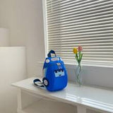 Cute Toddler Boys' Backpack With Anti-Lost Strap, Car Cartoon Design Outdoor Travel Bag