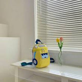 Cute Toddler Boys' Backpack With Anti-Lost Strap, Car Cartoon Design Outdoor Travel Bag