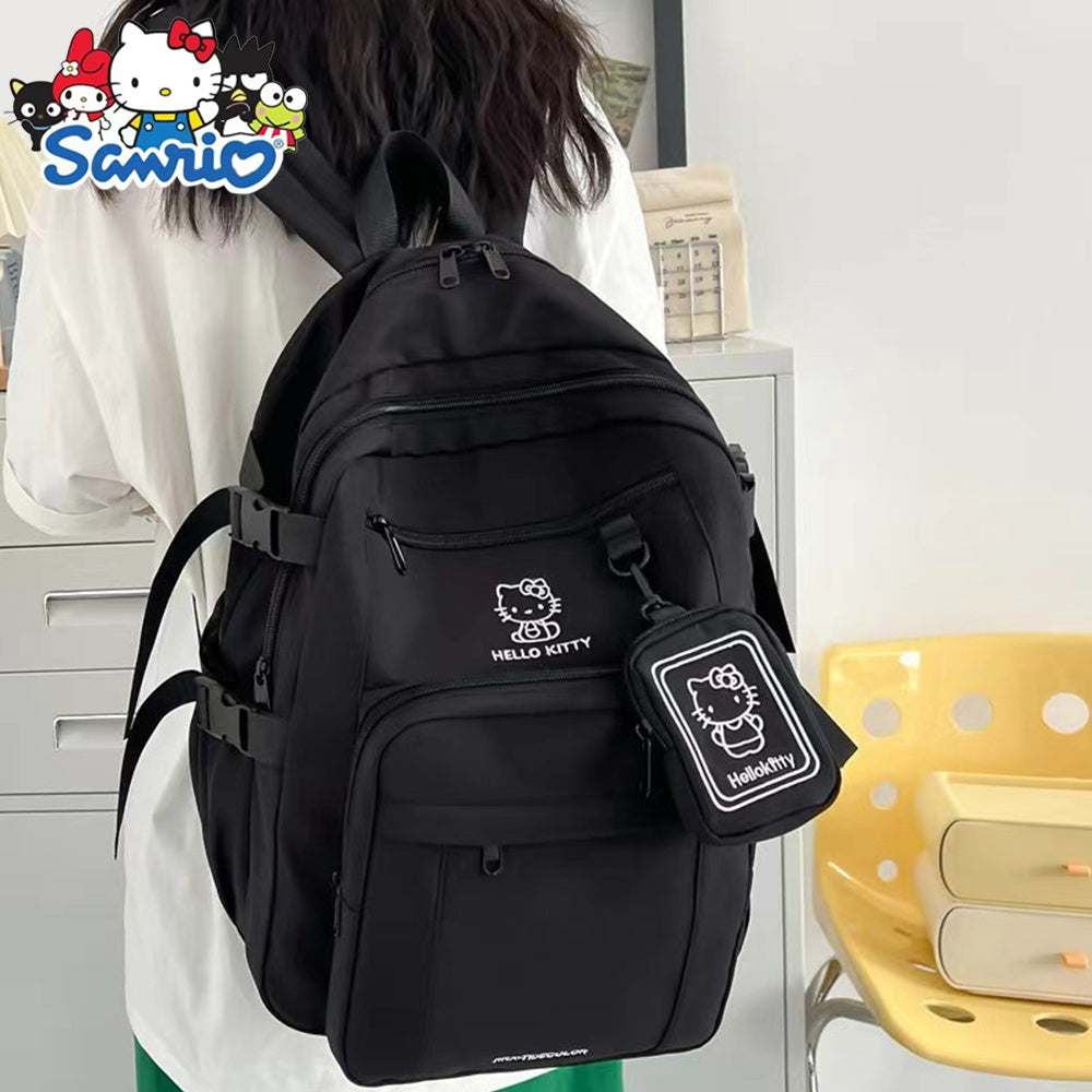 Sanrio Kurumi Fashionable Cute Cartoon School Bag Shoulder Bag Large Capacity Backpack Storage Bag Storage Bag Surprise Gift for Others