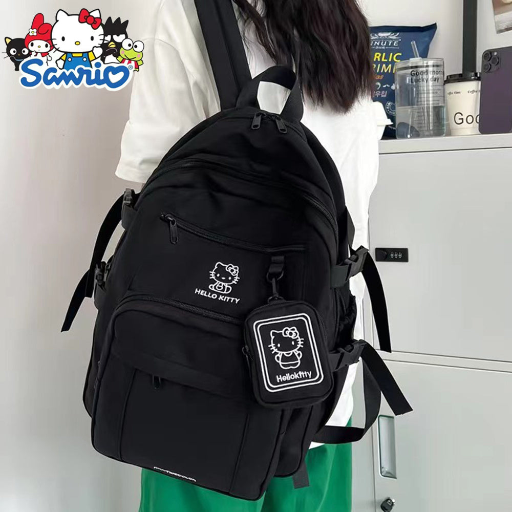 Sanrio Kurumi Fashionable Cute Cartoon School Bag Shoulder Bag Large Capacity Backpack Storage Bag Storage Bag Surprise Gift for Others
