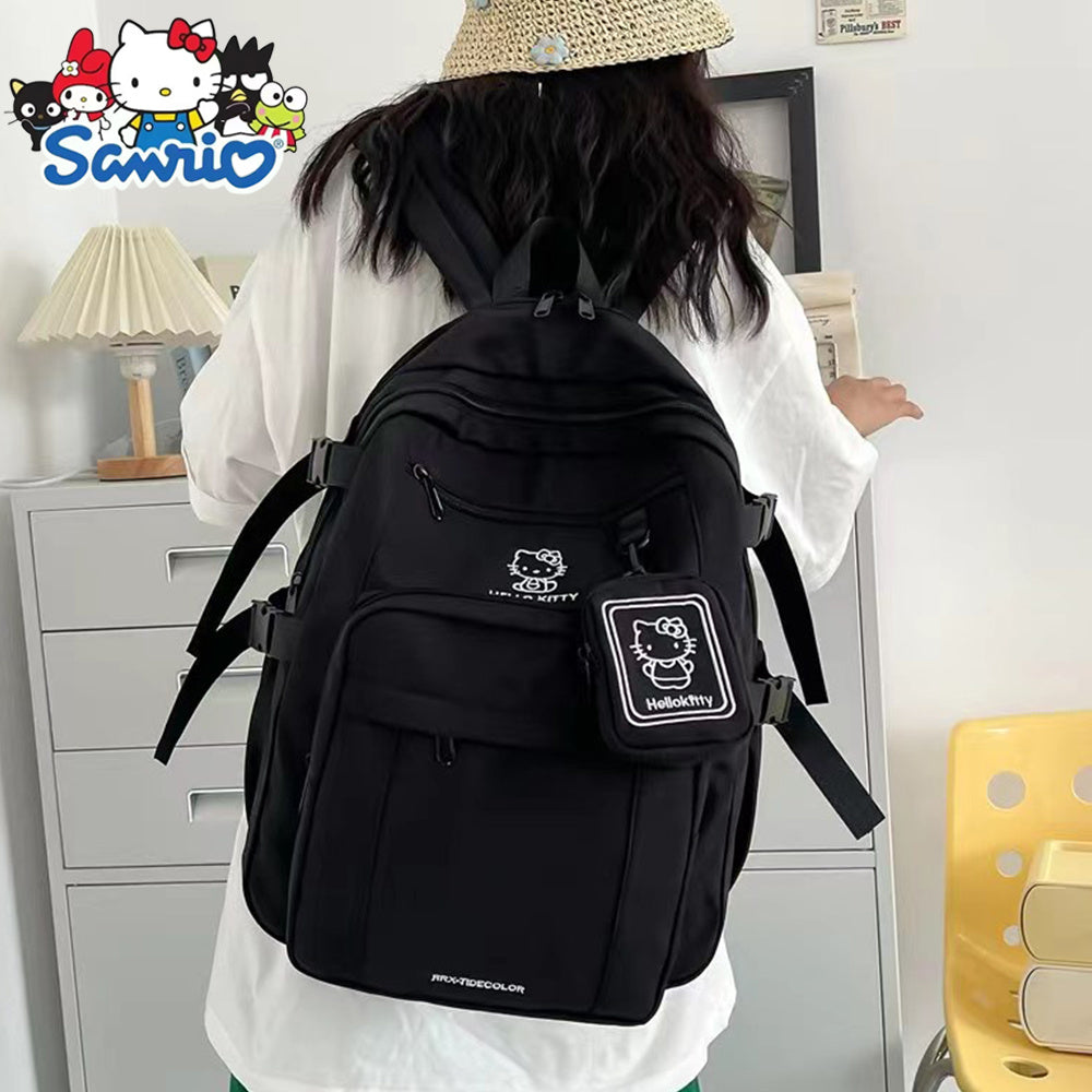 Sanrio Kurumi Fashionable Cute Cartoon School Bag Shoulder Bag Large Capacity Backpack Storage Bag Storage Bag Surprise Gift for Others