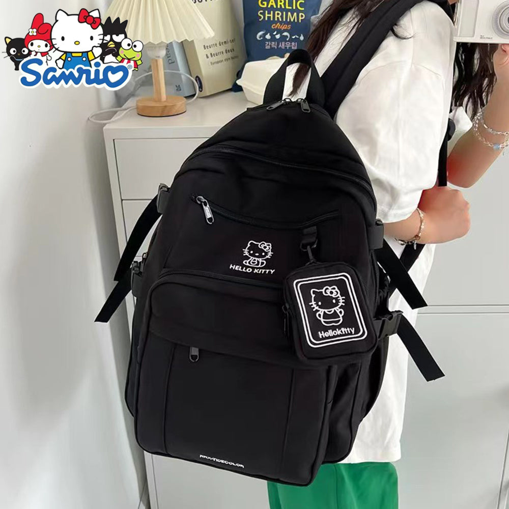 Sanrio Kurumi Fashionable Cute Cartoon School Bag Shoulder Bag Large Capacity Backpack Storage Bag Storage Bag Surprise Gift for Others