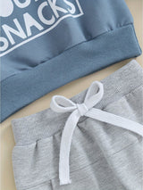 2PCS Toddler Boys' Cozy Long Sleeve Letter Print Sweatshirt and Drawstring Pants Sets - Soft, Breathable, and Comfortable Outfit for Casual Daily Wear - Perfect for Winter and Fall Seasons
