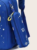 New Fashion Cartoon Shoulder Backpack With Small Bag