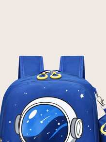 New Fashion Cartoon Shoulder Backpack With Small Bag