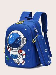 New Fashion Cartoon Shoulder Backpack With Small Bag