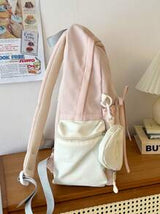 Pink Backpack With Cute Bow For Middle School Girls