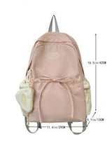 Pink Backpack With Cute Bow For Middle School Girls