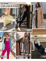 Jumpsuit for Women Workout Seamless Jumpsuits Yoga Ribbed One Piece Tank Tops Rompers Sleeveless Exercise Jumpsuits