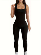 Jumpsuit for Women Workout Seamless Jumpsuits Yoga Ribbed One Piece Tank Tops Rompers Sleeveless Exercise Jumpsuits